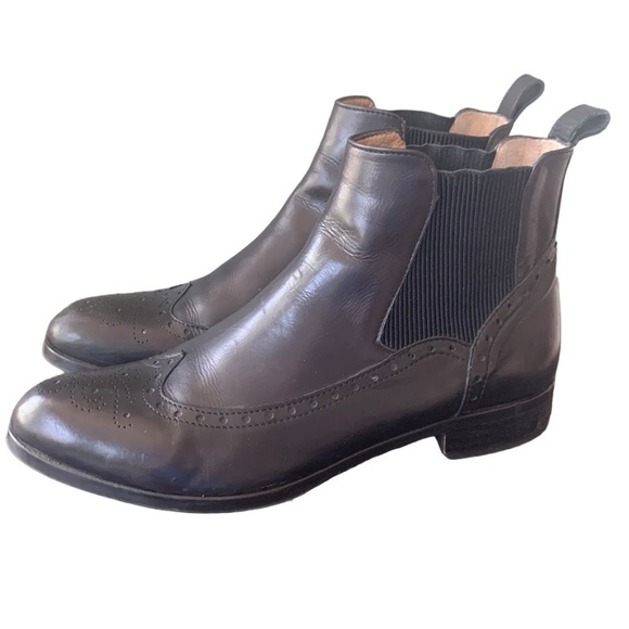 Konstantin Starke Black Italian Leather Chelsea Ankle Boots Size 39.5 - Picture 1 of 8